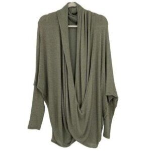 Free people Wrap Knit Sweater - Womens Tops - Wrap Sweater Cowl Neck-